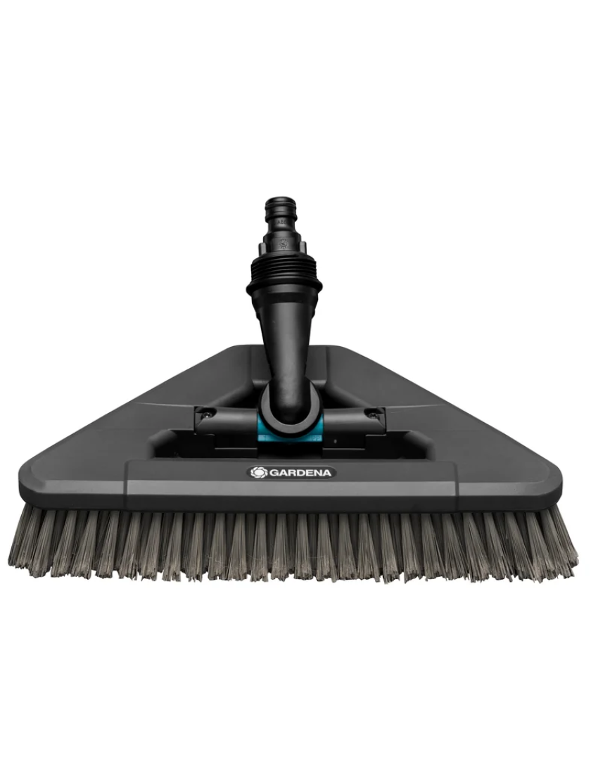 Щетка Gardena Cleansystem Handle Brush с мягкой гибкой ручкой, предназначенная для больших и деликатных поверхностей