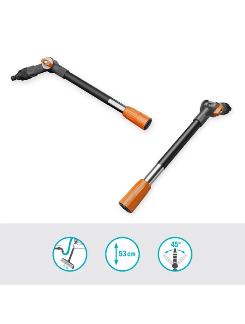 Ручка Gardena Cleansystem Handle Flex с возможностью подключения к водопроводу предназначена для очистки труднодоступных мест