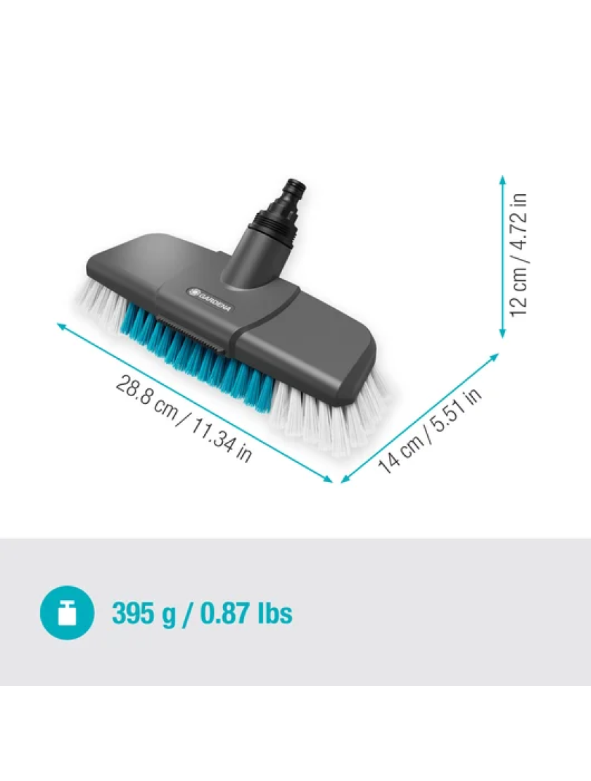 Щетка Gardena Cleansystem Handle Brush: используйте жесткую щетку для больших и труднодоступных поверхностей